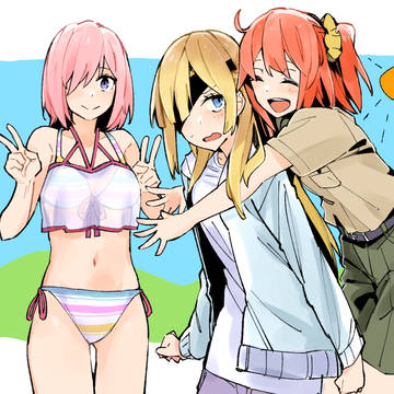 Fate/Grand Order, Mashu Kyrielight, Gudako / 皆とサマキャン