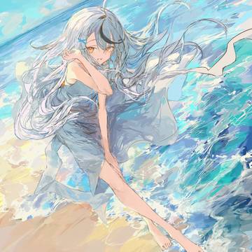 Shunsui Rei, white hair, white dress / 🎂