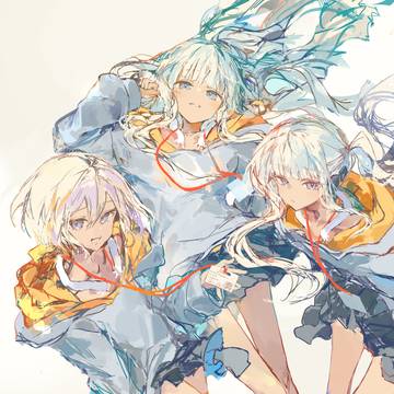 original, girl, silver hair / 🧡🩵