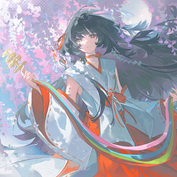 illustration, painting, girl / 千咲