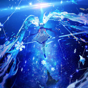 Day of Good Twin-tails, scenery, background / 雪ミク