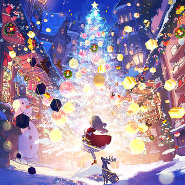 pixivSnowEffect, christmas, The Little Match Girl / 寒い夜に灯った、小さな奇跡-マッチ売りの少女-