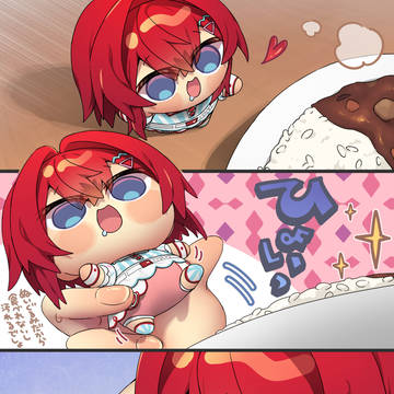 Ange Katrina, virtual YouTuber, curry / カレーが食べたいにじまるっとぬい⚖