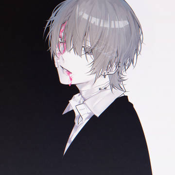 original, creation, piercing / モノクロ