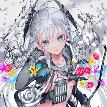 original, girl, young girl / 弓ノ武士少女