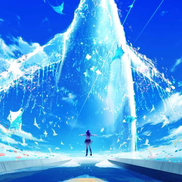 scenery, sky, original / ただ君に晴れ