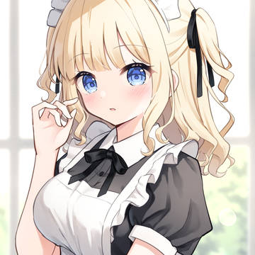 maid, maid uniform, original / 金髪メイド