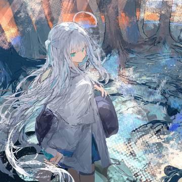 original, silver hair, scenery / 林考
