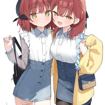 girl, original, twins / 双子コーデ