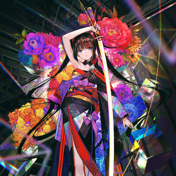 original, flower, katana / 花閃