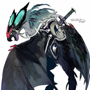 Noivern, Saddle, impasto / オンバーン　騎乗装備