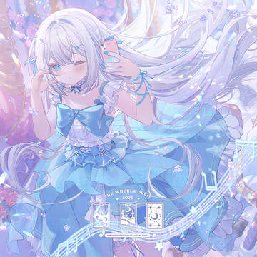 girl, requested illustration, silver hair / 💙のの ⑅⃛