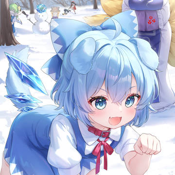 girl, loli, Touhou / 琪露诺VS（ ）