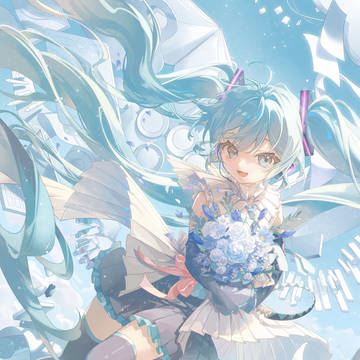 hatsune miku, VOCALOID, Hatsune Miku / ☁️