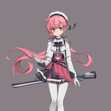 girl, white tights, military uniform / 军服！但是裙子！
