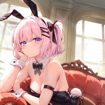 girl, bunny, black tights / オリジナル