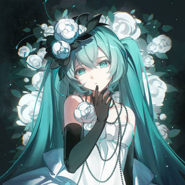 girl, miku, hatsune miku / Camellia