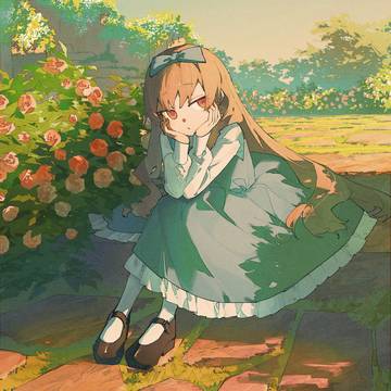 girl, original, background / ぼうけ