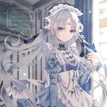 girl, original, maid / 陶磁器のメイドさん