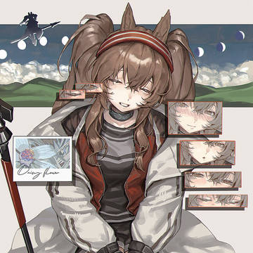 arknights, thighs, girl / happy birthday
