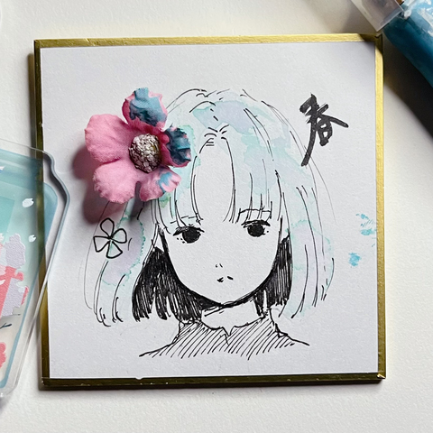 🎁プレゼント企画🎁描き下ろしアクキー＋直筆ミニ色紙